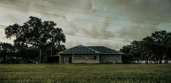 A home with solar panels