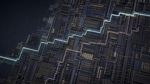 Chip Floorplanning Conceptual Image