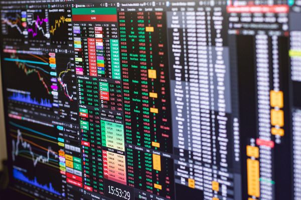 Financial Screen with Charts and Market Data