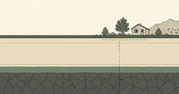 Artist Stratigraphic Rendition of Off-grid site in Oregon
