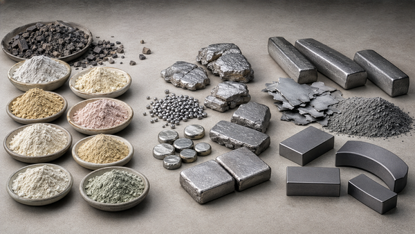 Artist Rendition of Rare Earth Oxides and Metal