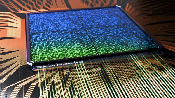 Conceptual Render of Silicon Photonics Chip