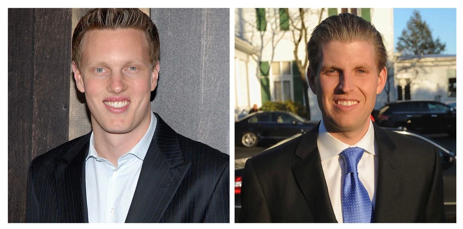 David Ellison and Eric Trump, looking very dudebro-ish