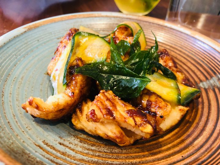 Lovke orjaškega lignja v ponvi