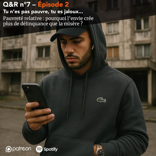 Q&R n°7 – Épisode 2 - Tu n’es pas pauvre, tu es jaloux… Pauvreté relative : pourquoi l’envie crée plus de délinquance que la misère ?
