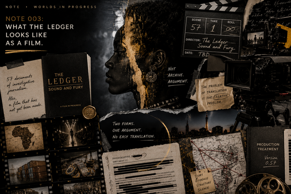 NOTE 003 ·  Worlds in Progress // What The Ledger Looks Like as a Film