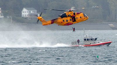 A CORMORANT HELICOPTER