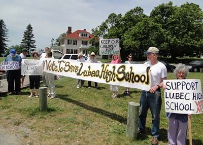 "VOTE TO SAVE LUBEC HIGH SCHOOL