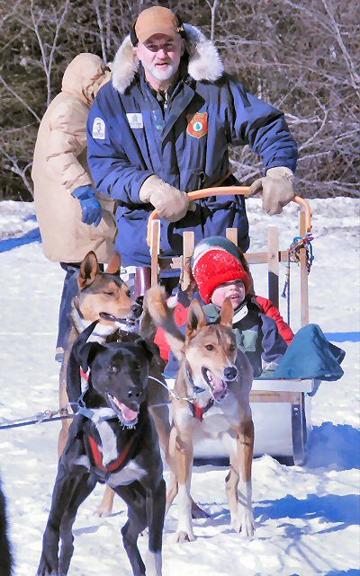 MUSH! Dog sled rides were among the attractions during the Winter Family Fun Day on January 26 at Cobscook Bay State Park. The event, which drew families from a