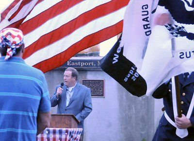 ADDRESSING THE CROWD