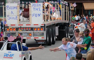 FIREWORKS AND FUN! The Eastport Fourth of July celebration provided lots of fun during the Grand Independence Day Parade and a glorious fireworks display. In the Torchlight Parade, Uncle Sam