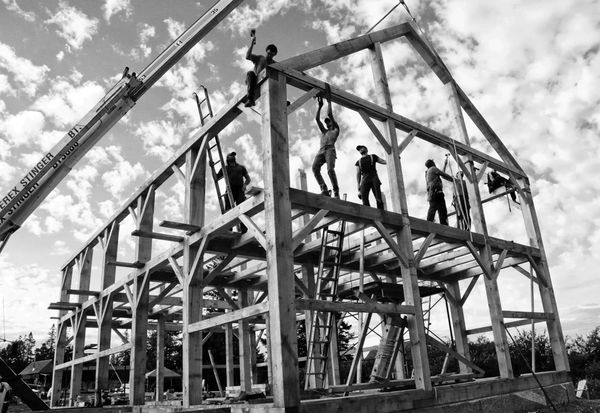 A PEMBROKE BARN-RAISING