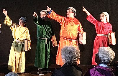 MERLIN’S WIZARDS were spunky during the performance of The Sword Called Excalibur at the Pembroke Elementary School on November 1. See this issue for an article on the performance. (Lauren K