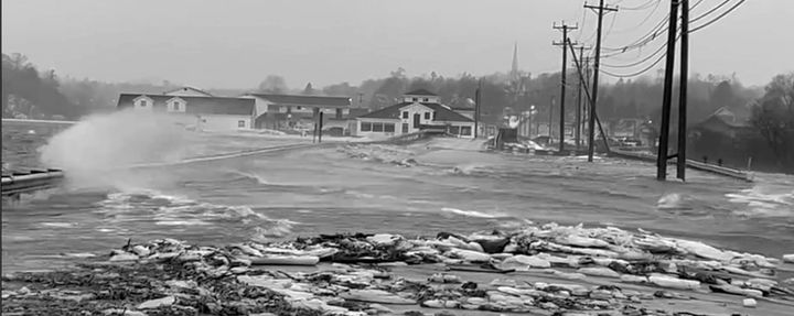 A QUICK MOVING STORM hit Downeast in the early morning hours of January 10. Significant rain with wind gusts over 60 mph in tandem with high tide forced most of the Machias downtown area and