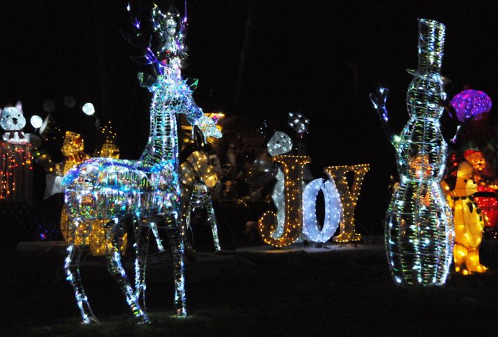 JOY TO THE WORLD. Christmas joy shines in this holiday display located outside the home of Jose and Barbara Lara in Calais. (Edward French photo)