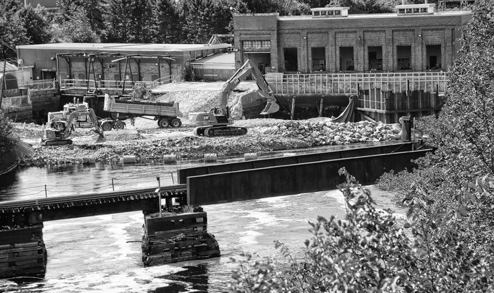 THE REMOVAL of the Milltown dam is under way, with work expected to be completed next spring. Removing the dam allows for opening about five million square metres of spawning habitat for sea