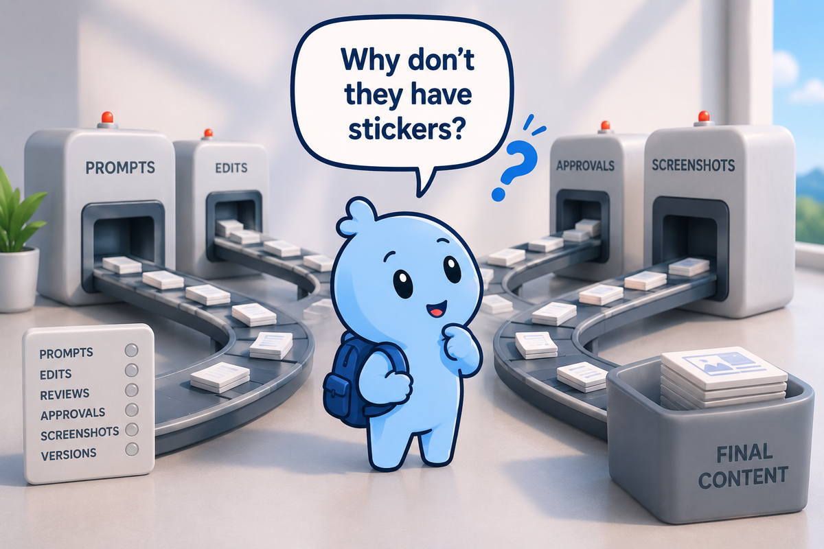 The Blue Blob and the Labelled Picture