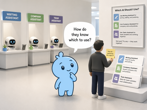 The Blue Blob and the Three AI Help Desks
