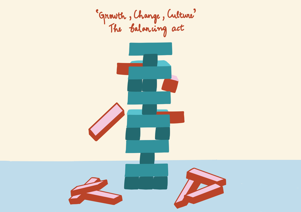 Growth, change, culture: the balancing act