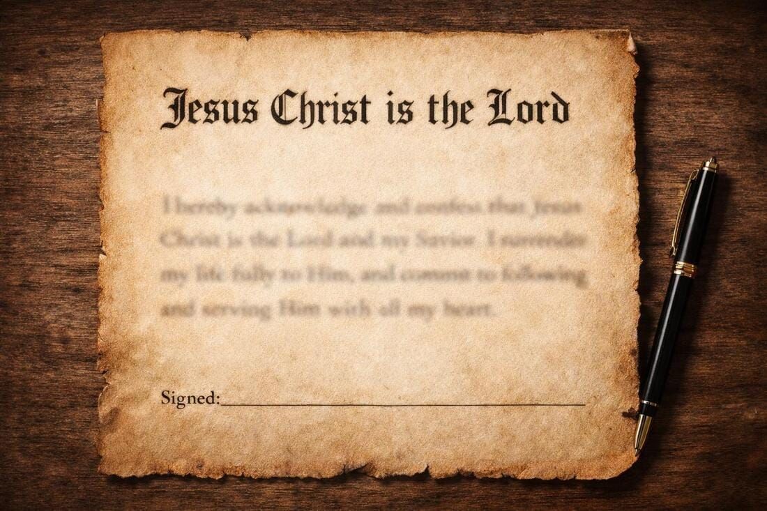 A Personal Confession that Jesus Christ is the Lord