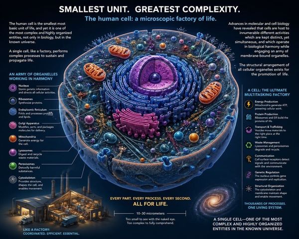 The Smallest Unit of Life is one of the Most Complex Entities in the Universe