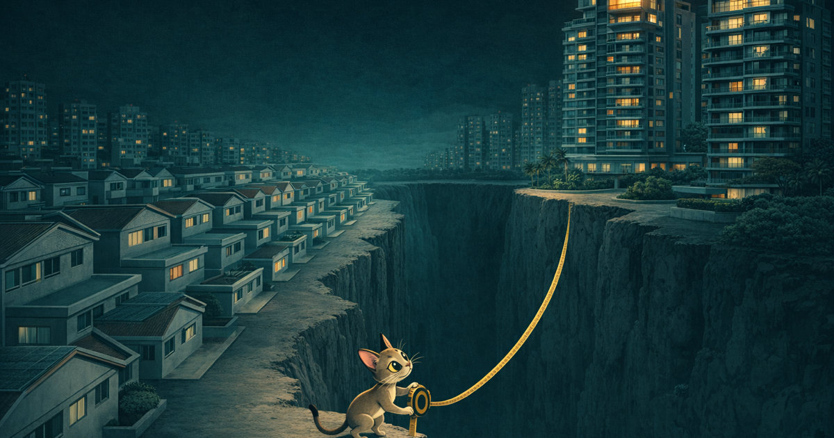 Atlas measures a staircase of housing blocks that ends in one extraordinary leap.