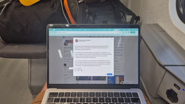 Diario da rifugista. Rientrato. Ultimo messaggio mentre torno a Monza in treno.