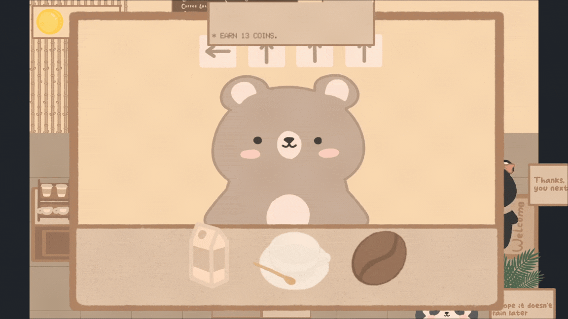 Be a game tester for indie game Bear Cafe 2