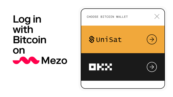 Log in with Bitcoin on Mezo