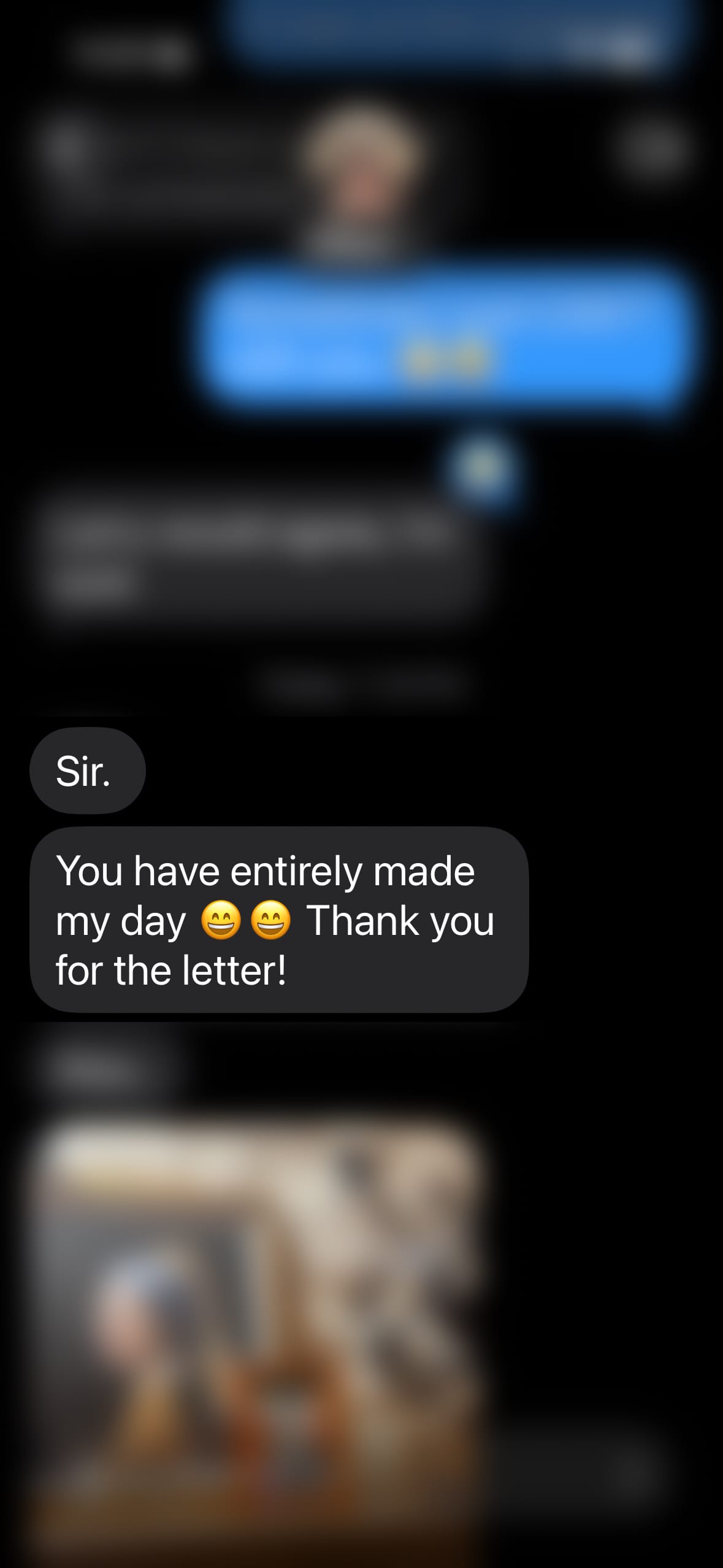 Screenshot of conversation