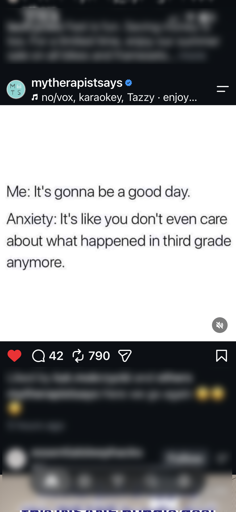 Screenshot of Instagram post