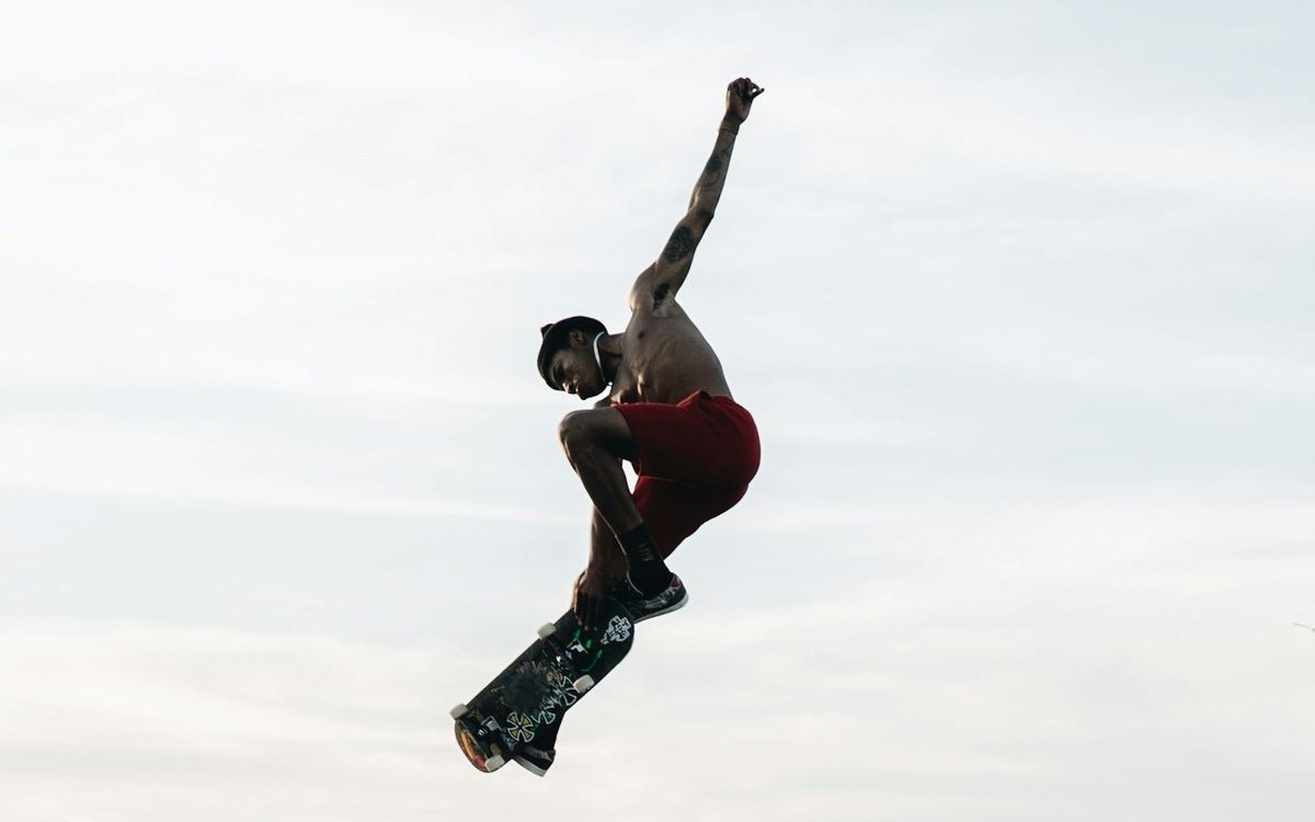A skater in mid-air