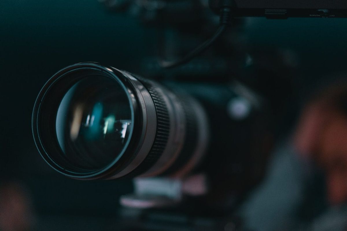 A close up shot of a camera lens