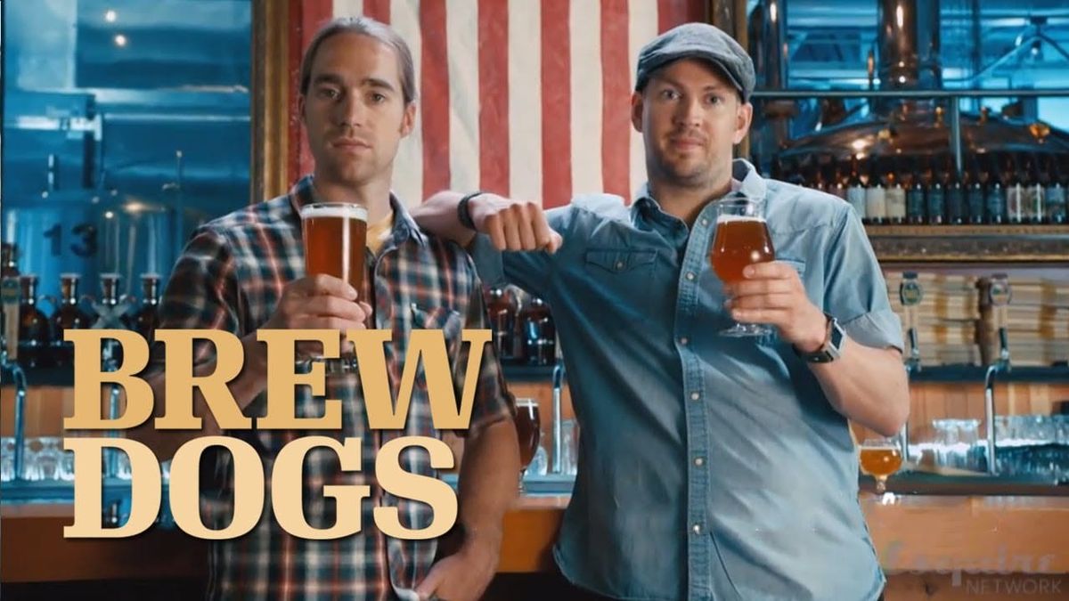 A shot of James Watt and Martin Dickie from the television show "Brew Dogs"