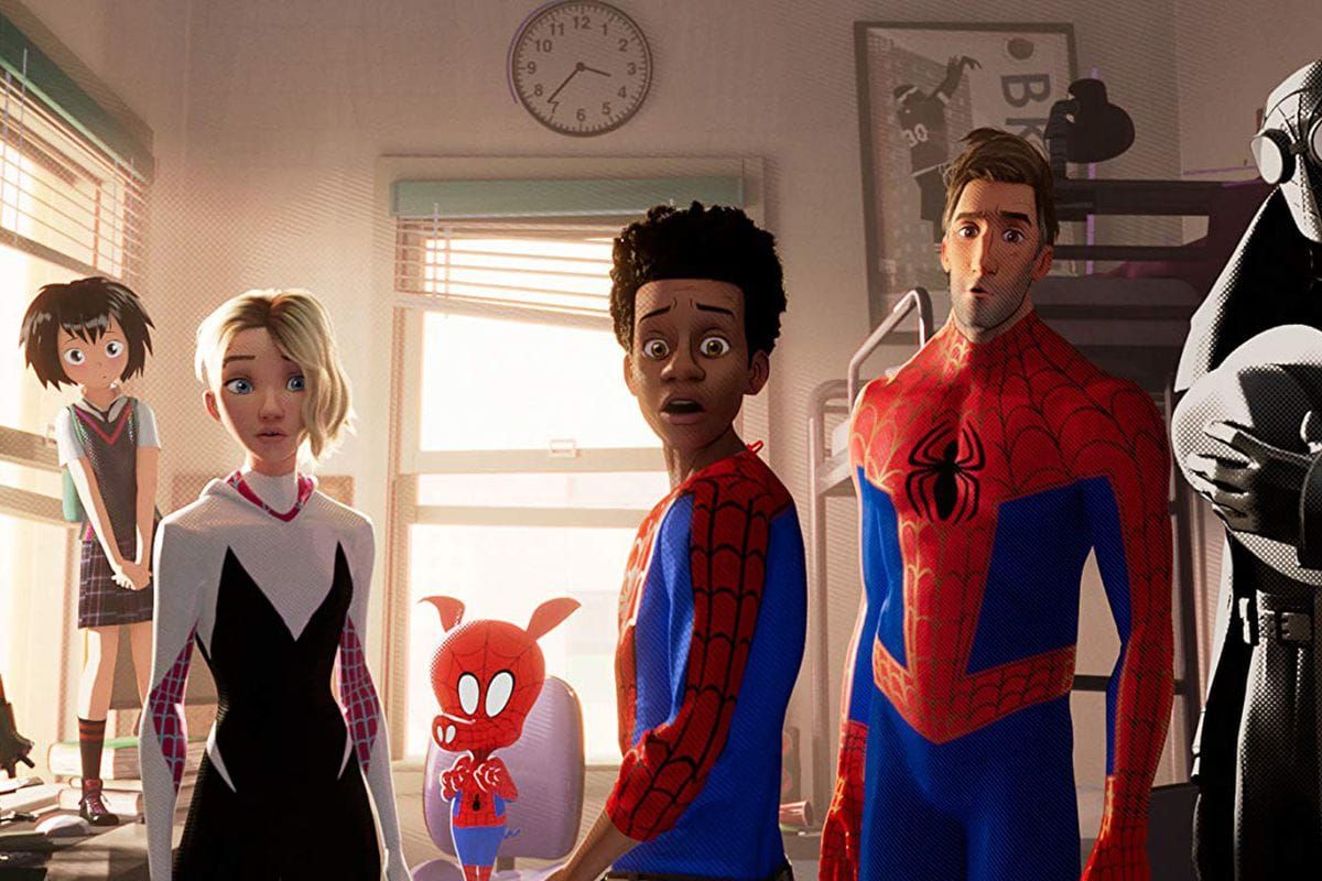 A screencap from the film "Spider-Man: Into the Spider-Verse"