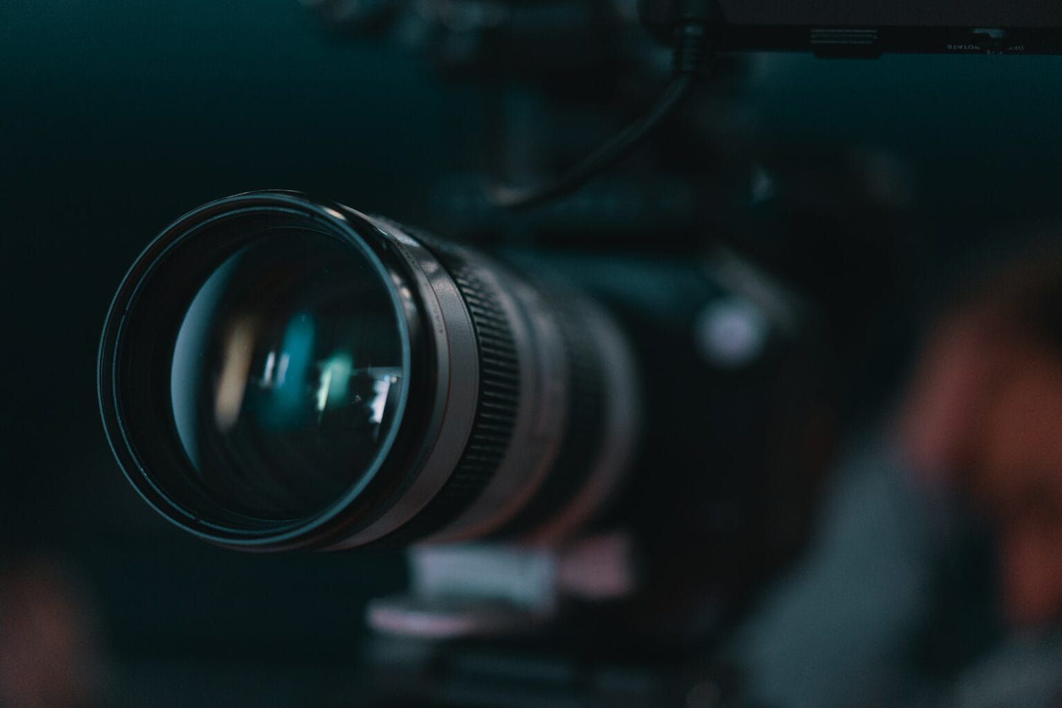 A close up shot of a camera lens