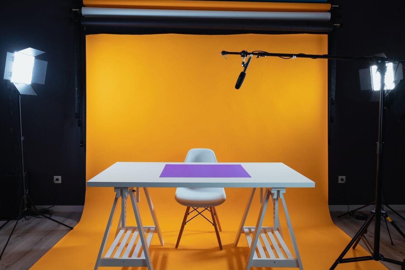 A shot of a video recording studio