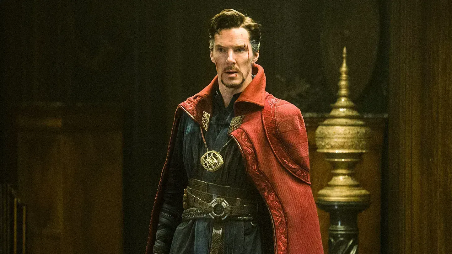 A shot of Benedict Cumberbatch in the role of Doctor Strange