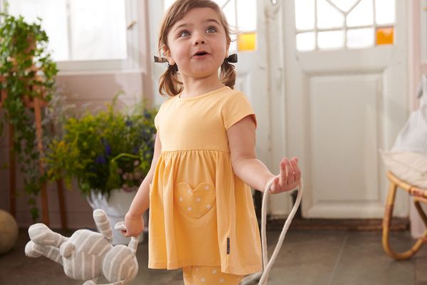 Child wearing organic natural ethical clothes