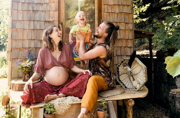 family cabin living natur