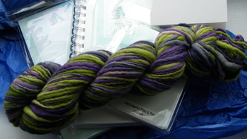 Handspun secret pal parcel.