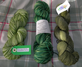Spring green yarn.