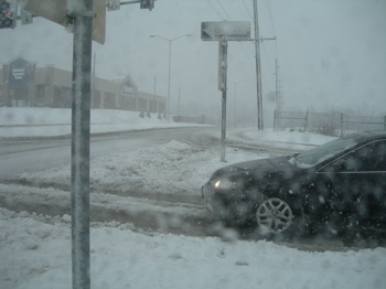 Snow on the way home.