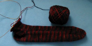 Hubby's second sock.