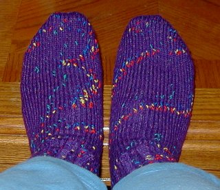 Purple Comfort socks.