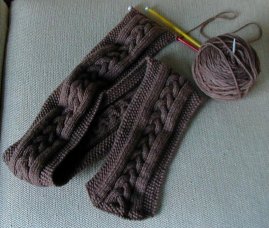 Dad's cable scarf.