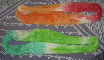 Finished skeins.