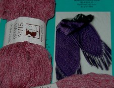 Faina Scarf pattern and Silky Wool.