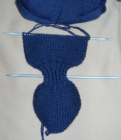 Navy bow knot scarf.