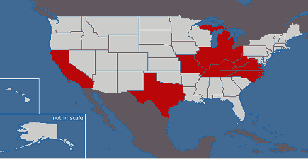 States I've visited.